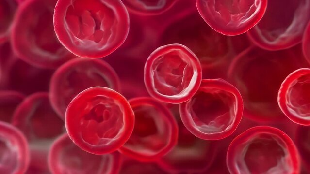 A microscopic view of a singlecelled known as Plasmodium falciparum which causes malaria. The can be seen inside a red cell dividing . AI generation.