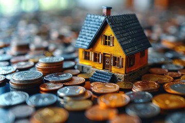 Building Your Dreams: Financial Investment for a Home Loan, financial concept - obrazy, fototapety, plakaty
