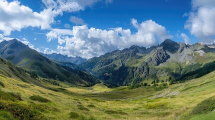Fototapeta premium Panoramic mountain landscape.