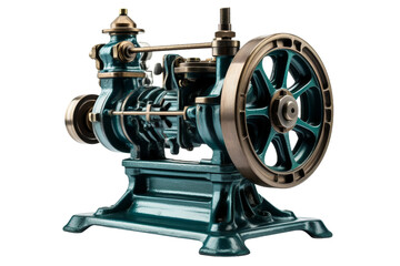 Obraz premium Machine Placed on Table. On a White or Clear Surface PNG Transparent Background.