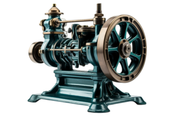 Machine Placed on Table. On a White or Clear Surface PNG Transparent Background.