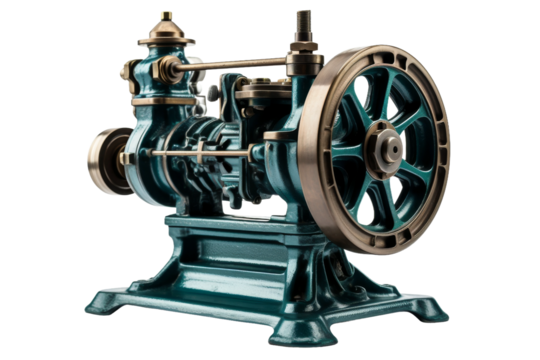 Machine Placed on Table. On a White or Clear Surface PNG Transparent Background.