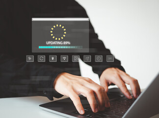 Operating system upgrade concept, installation app and software update process, modernize user...