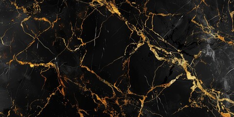 Black marble texture with gold veins.
