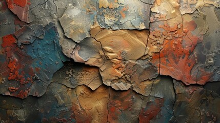 Close-up of textured abstract art wallpaper, offering a tactile and visually stimulating design.