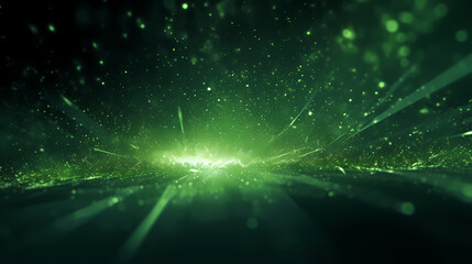 Green focus particles background