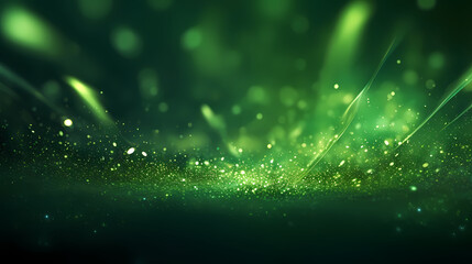 Green focus particles background