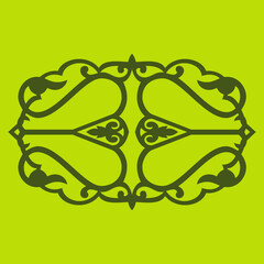 Vintage ornate linear ornaments in Kazakh traditional style. Asian floral designs. Abstract Asian elements of the national pattern of the ancient nomads of the Kyrgyz, Mongols, Kazakhs, Tatars.