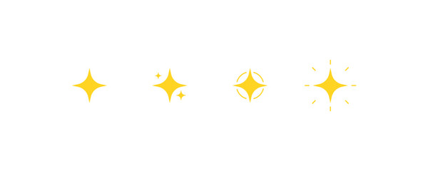 Stars icons set. Flat style. Vector icons