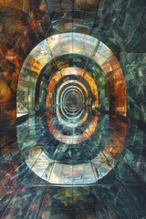 The digital art installation beautifully integrates technology with creativity, offering immersive symmetrical experiences.