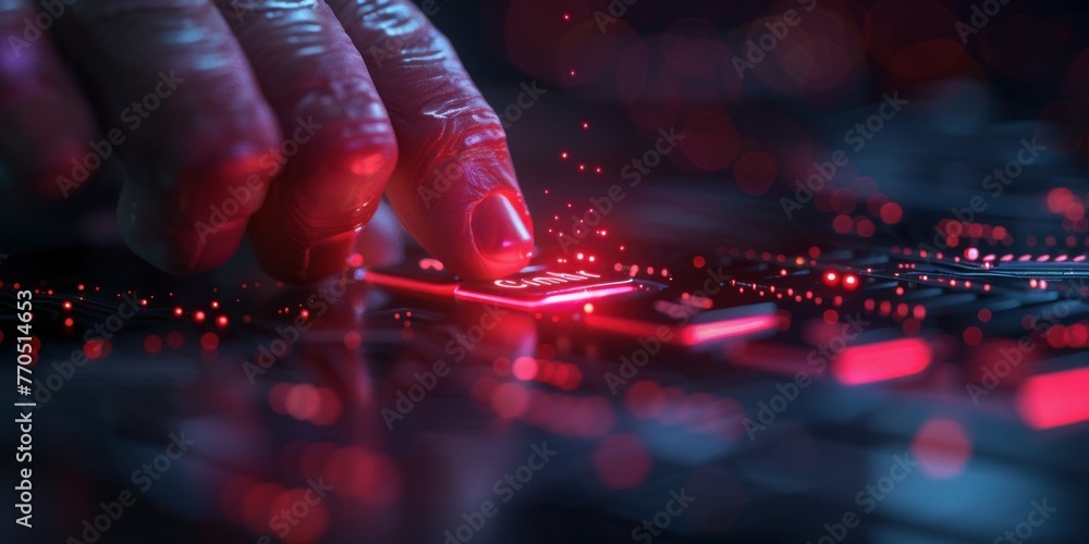 Poster a detailed view of a person typing on a keyboard, focusing on the hands and keys.