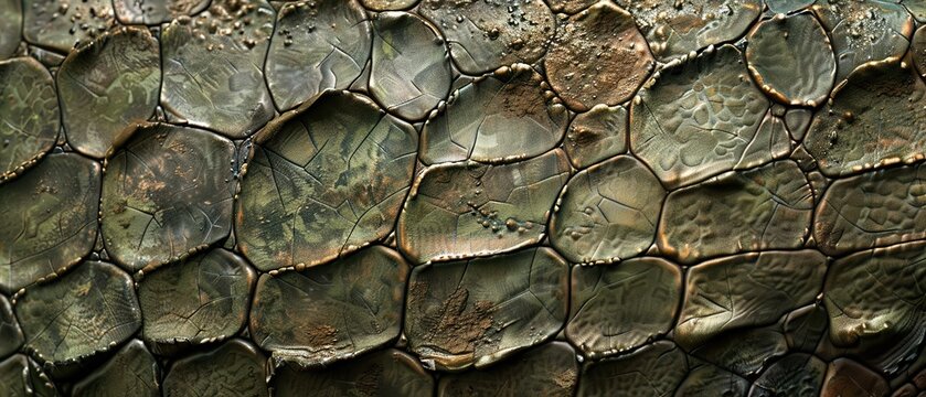 Macro image of a lizards skin, showing the textures and patterns in high detail, great for backgrounds or texture studies