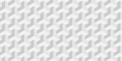 Minimal cubes geometric tile and mosaic wall or grid backdrop hexagon technology wallpaper background. white and gray geometric block cube structure backdrop grid triangle texture vintage design.