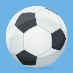 soccer ball flat design isolated