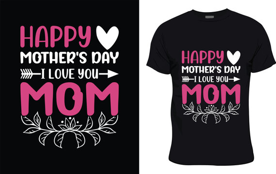 colorful graphic t shirt mothers day t shirt design 