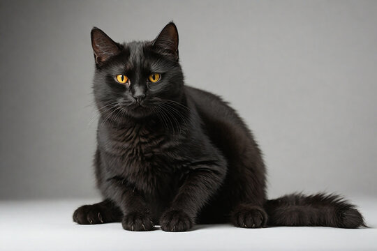 cat on grey background