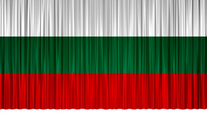 Vorhang in den Farben der Flagge Bulgariens