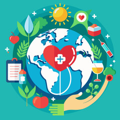 Fototapeta premium World Health Day, celebrated on April 7 annually, has a tremendous importance for the populations’ well-being.