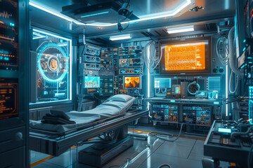 control panel in the laboratory