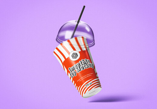 Floating Smoothie Cup Mockup