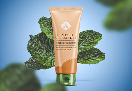 Cosmetic Cream Tube Mockup