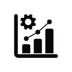 black solid Growth vector icon