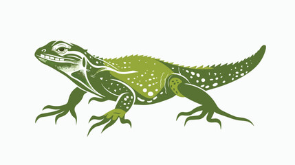 Lizard icon digital green for any design 