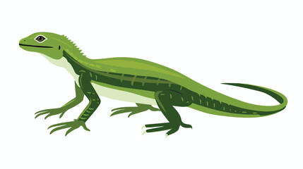 Fototapeta premium Lizard icon digital green for any design 