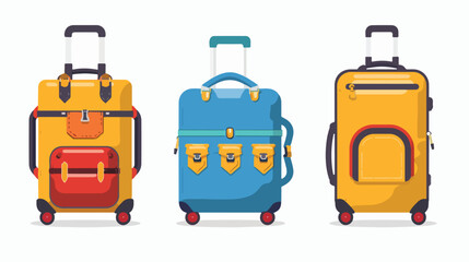 Luggage icon vector flat vector isolated on white background