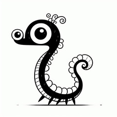 Fototapeta premium a cute monster doodle