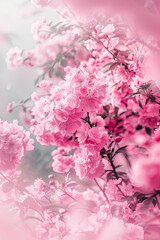  Spring aesthetic background with pink flower
