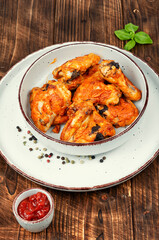 Baked barbecue chicken wings