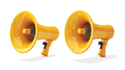 Megaphone Speaker. Loudspeaker yellow color. Speaking