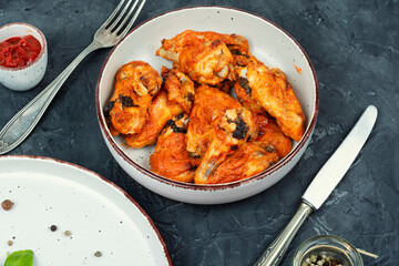 Baked barbecue chicken wings