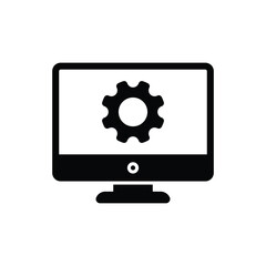 black solid Web Development vector icon