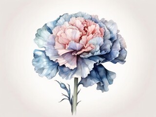 a carnation flower in water color style