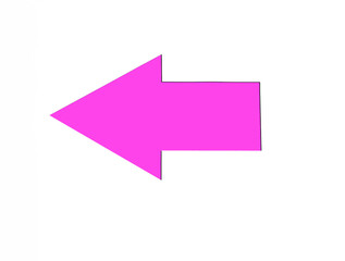 Pink arrow left with shadow - 770527836