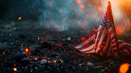 background illustration  for 4yh July US patriot veterans day - obrazy, fototapety, plakaty