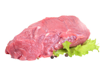 Beef meat isolated on white background