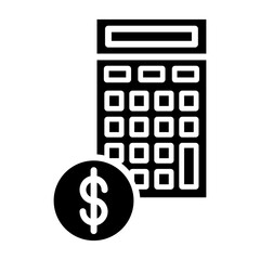 Calculator glyph icon