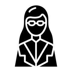 Teacher glyph icon