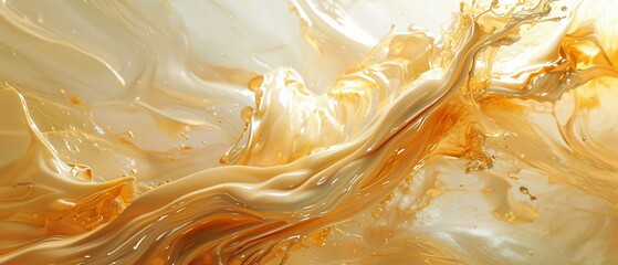Caramel fantasy, with silky strands painting a sweet mirage
