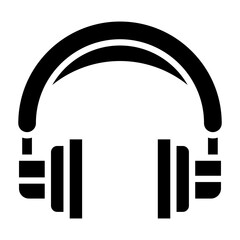 Headphones glyph icon