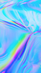 Polyethylene. Transparent rainbow plastic or glass. Holographic rainbow foil. Holographic abstract illustration. Rainbow vertical background. 3d rendering illustration not AI