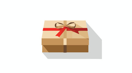Package icon flat vector isolated on white background