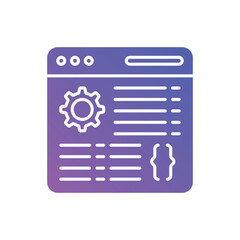 Gradient Color Web Coding vector icon