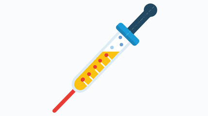 Pipette web icon flat vector isolated on white background