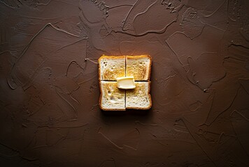 a slice of toast with butter on it