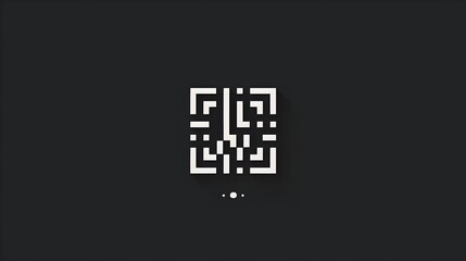 Minimalistic Black and White QR Code Design. High-Contrast Quick Response Code on Dark Background. Versatile for Tech and Business Uses. Scan for Information Retrieval. AI