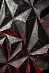 Geometric triangle pattern metallic metal surface for background